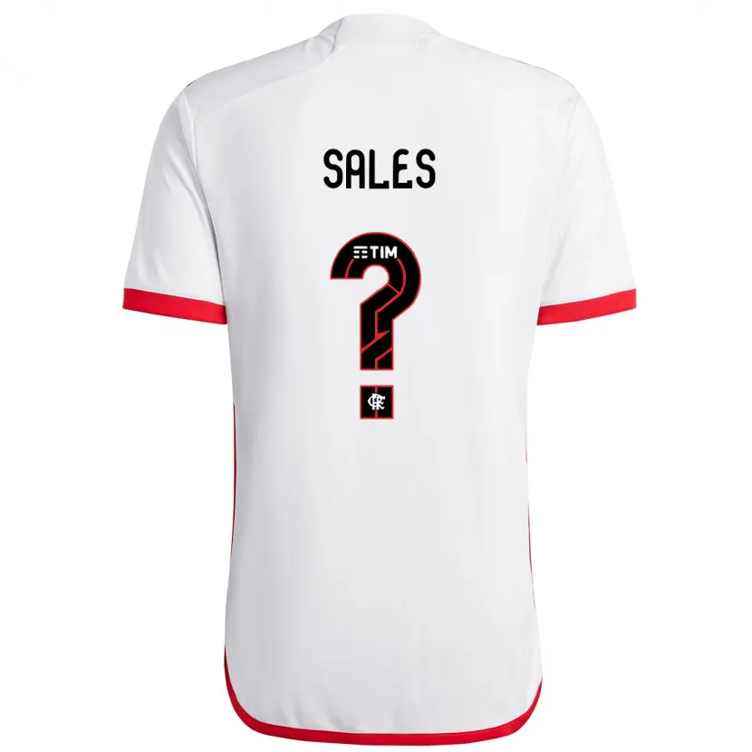 Danxen Hombre Camiseta Daniel Sales #0 Blanco Rojo 2ª Equipación 2024/25 La Camisa