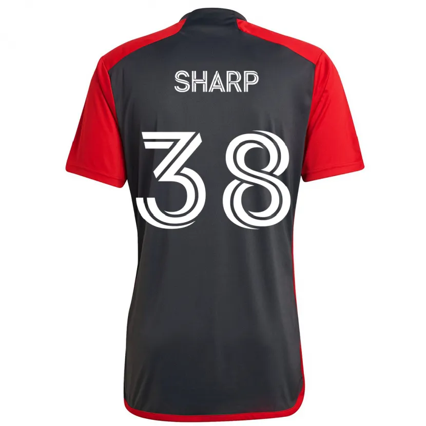 Danxen Mujer Camiseta Charlie Sharp #38 Rojo Grayn 1ª Equipación 2024/25 La Camisa