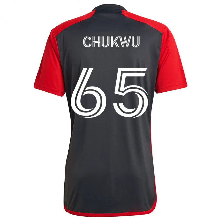 Danxen Mujer Camiseta Joses Chukwu #65 Rojo Grayn 1ª Equipación 2024/25 La Camisa