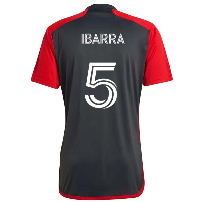 Danxen Mujer Camiseta Franco Ibarra #5 Rojo Grayn 1ª Equipación 2024/25 La Camisa