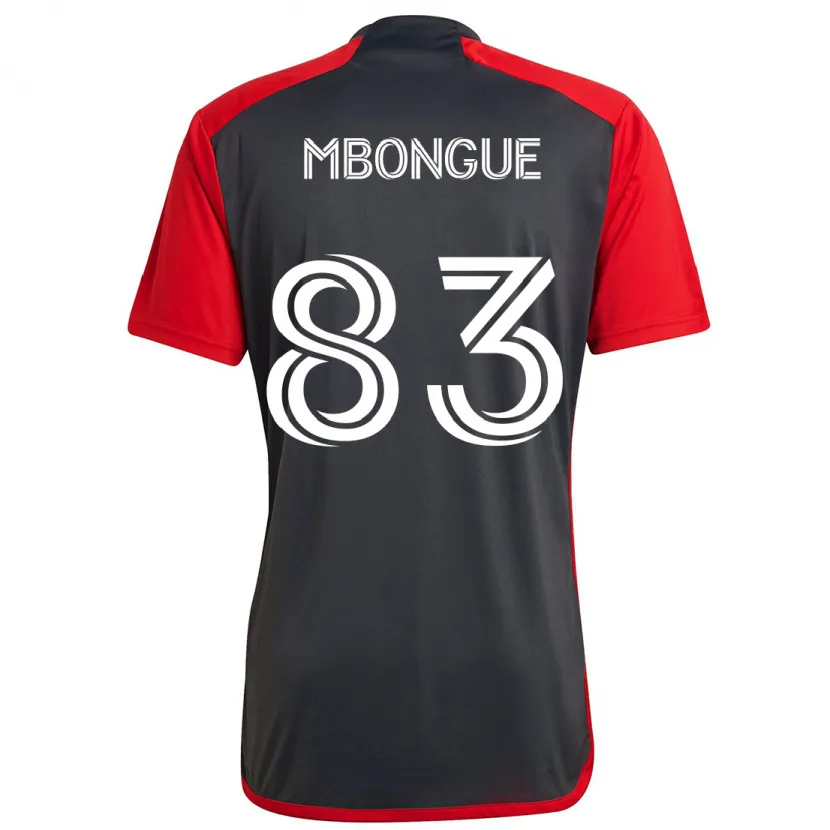 Danxen Mujer Camiseta Hugo Mbongue #83 Rojo Grayn 1ª Equipación 2024/25 La Camisa