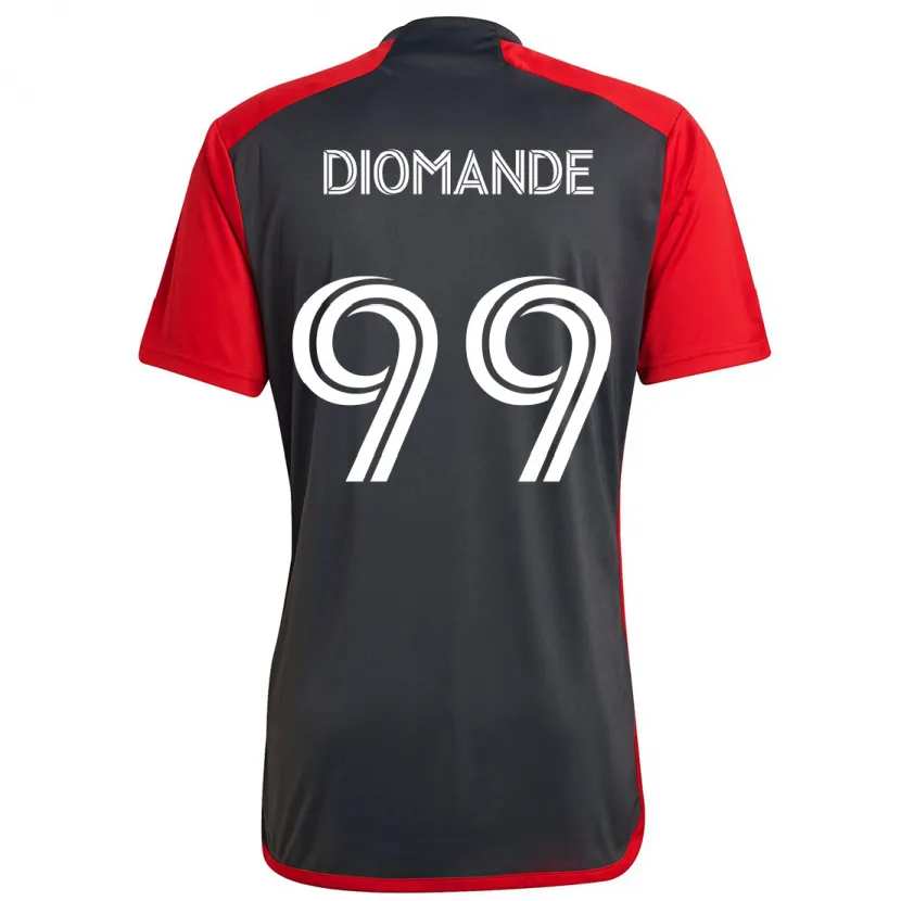 Danxen Mujer Camiseta Adama Diomande #99 Rojo Grayn 1ª Equipación 2024/25 La Camisa