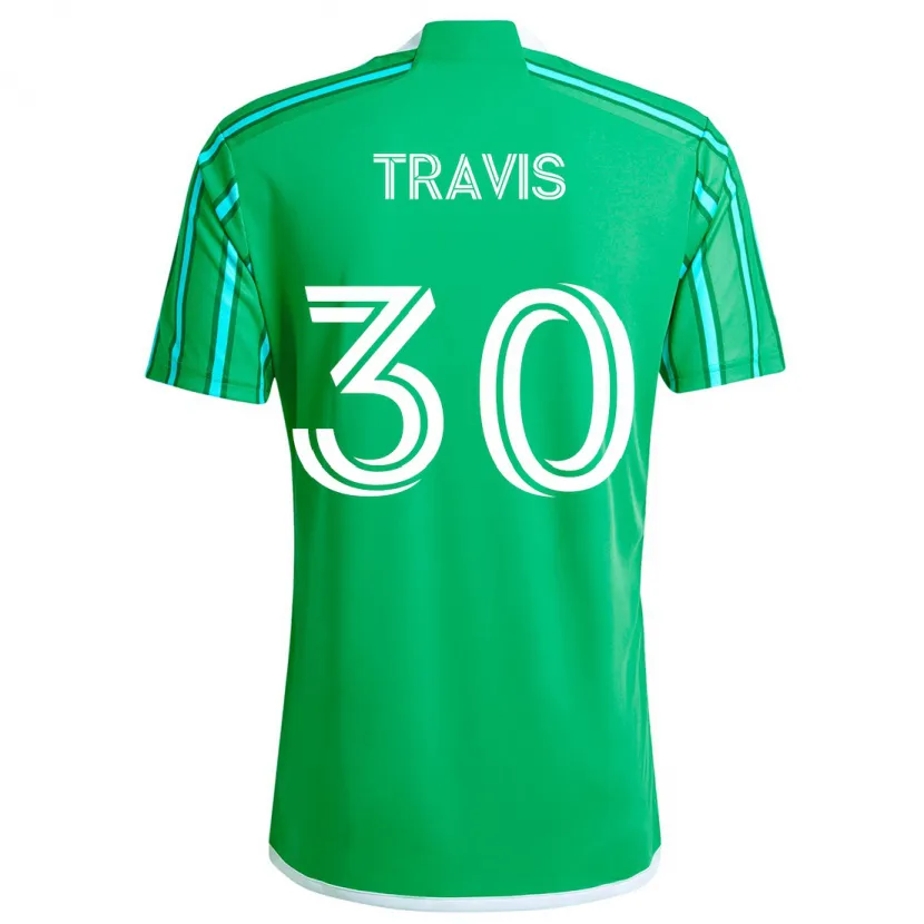 Danxen Mujer Camiseta Riley Travis #30 Verde Blanco 1ª Equipación 2024/25 La Camisa