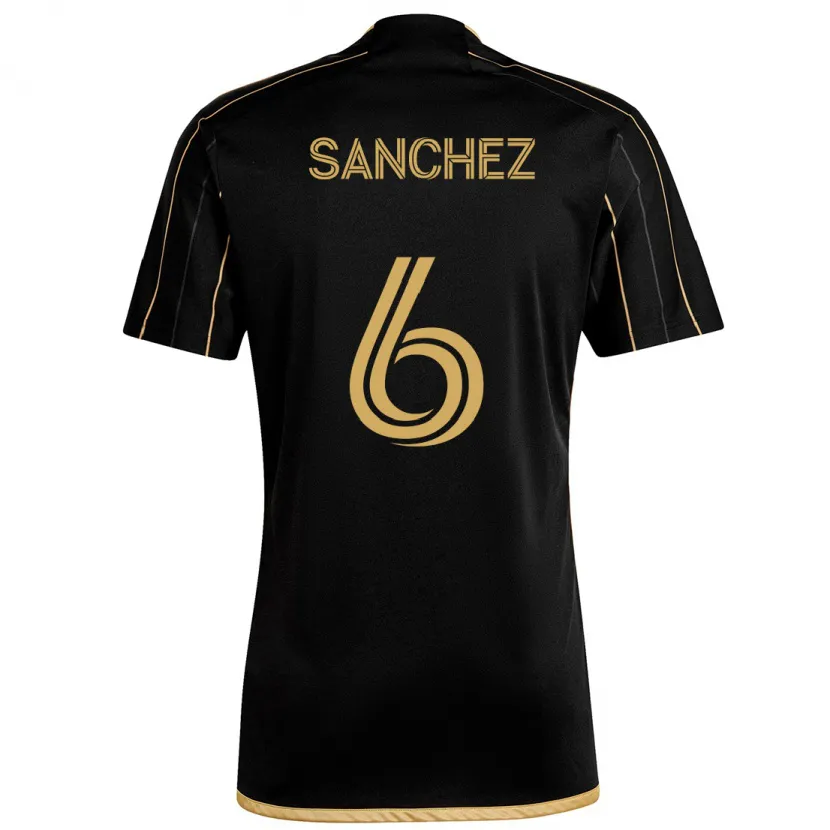 Danxen Mujer Camiseta Ilie Sánchez #6 Oro Negro 1ª Equipación 2024/25 La Camisa