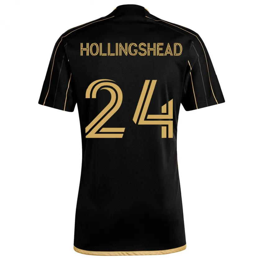 Danxen Mujer Camiseta Ryan Hollingshead #24 Oro Negro 1ª Equipación 2024/25 La Camisa