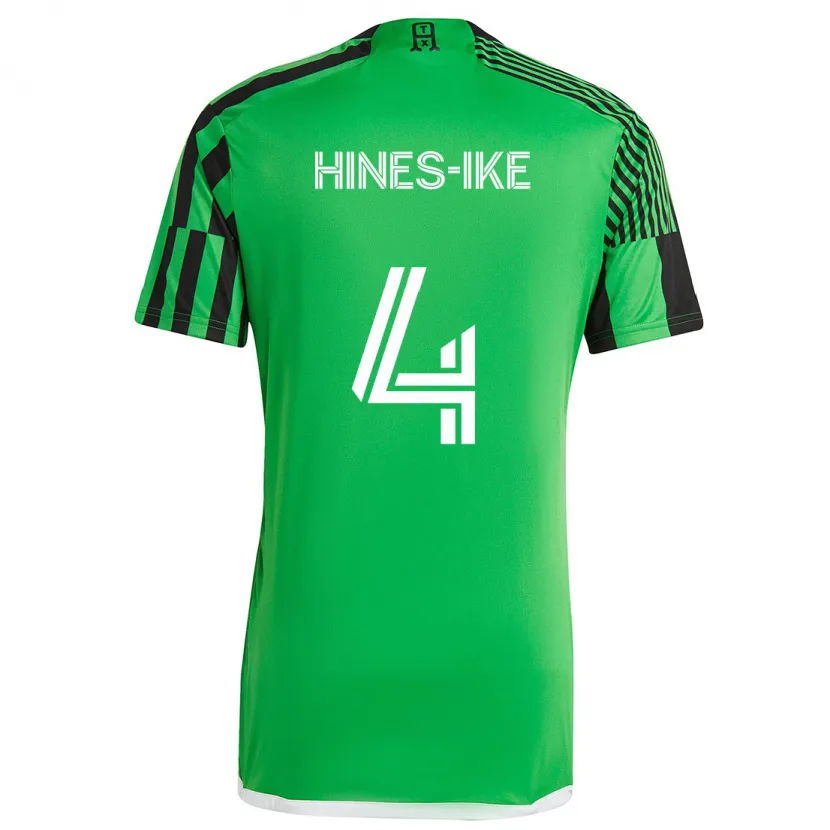 Danxen Mujer Camiseta Brendan Hines-Ike #4 Verde Negro 1ª Equipación 2024/25 La Camisa