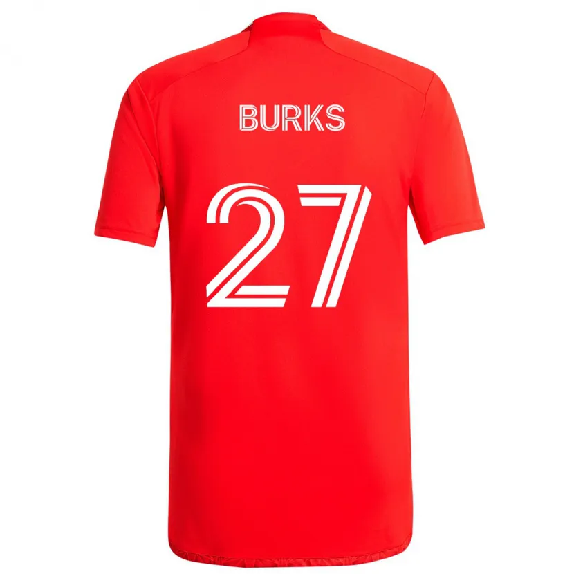 Danxen Mujer Camiseta Kendall Burks #27 Rojo Blanco 1ª Equipación 2024/25 La Camisa