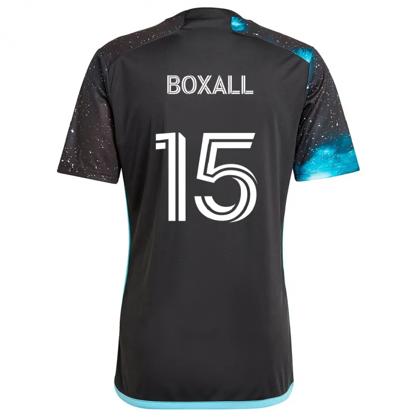 Danxen Mujer Camiseta Michael Boxall #15 Azul Negro 1ª Equipación 2024/25 La Camisa