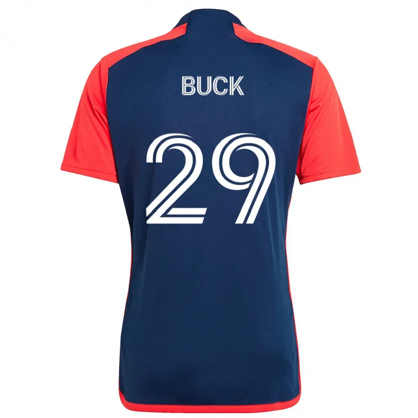 Danxen Mujer Camiseta Noel Buck #29 Azul Rojo 1ª Equipación 2024/25 La Camisa