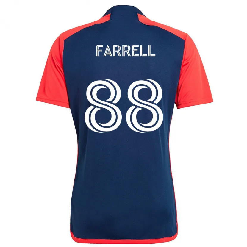 Danxen Mujer Camiseta Andrew Farrell #88 Azul Rojo 1ª Equipación 2024/25 La Camisa