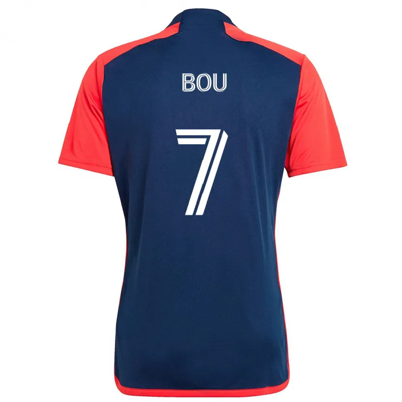 Danxen Mujer Camiseta Gustavo Bou #7 Azul Rojo 1ª Equipación 2024/25 La Camisa