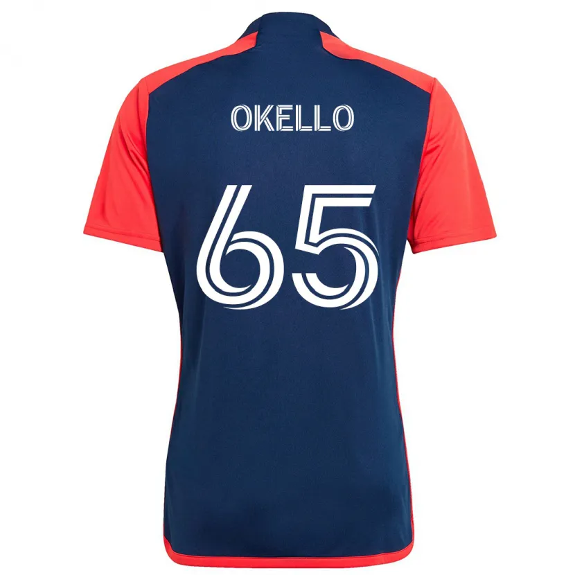 Danxen Mujer Camiseta Noble Okello #65 Azul Rojo 1ª Equipación 2024/25 La Camisa