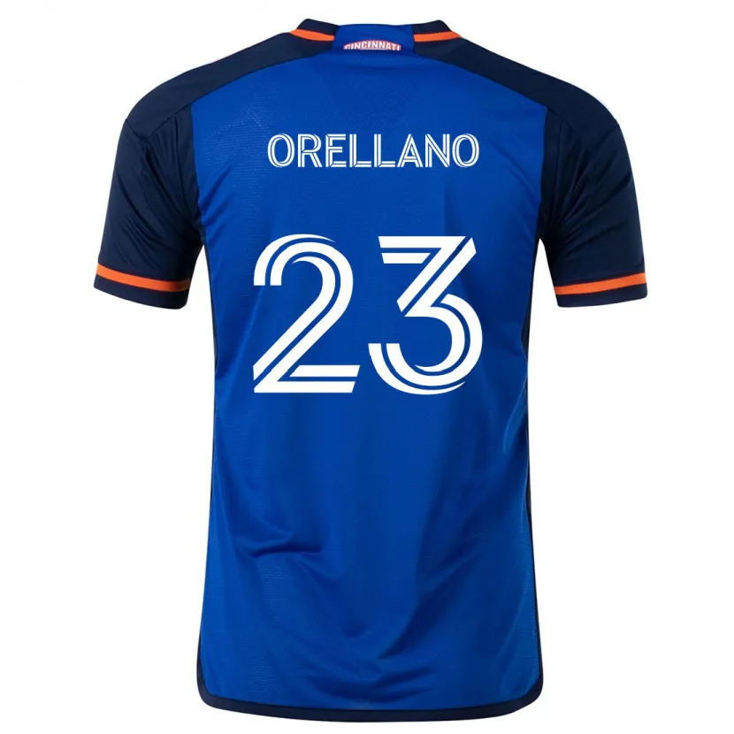 Danxen Mujer Camiseta Luca Orellano #23 Azul Blanco 1ª Equipación 2024/25 La Camisa