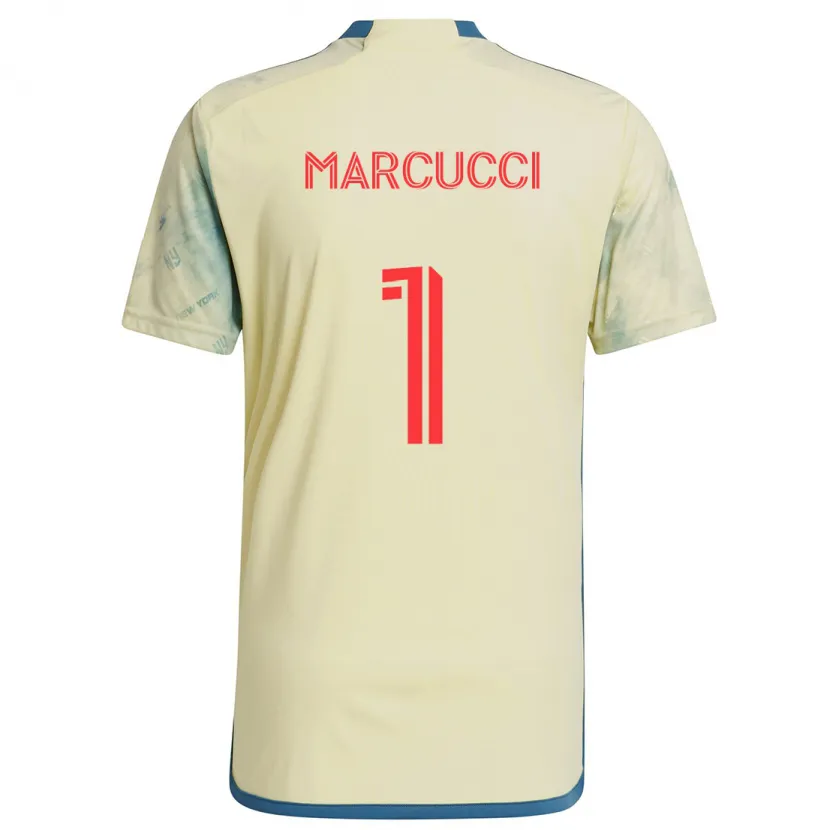 Danxen Mujer Camiseta Aj Marcucci #1 Amarillo Rojo Azul 1ª Equipación 2024/25 La Camisa