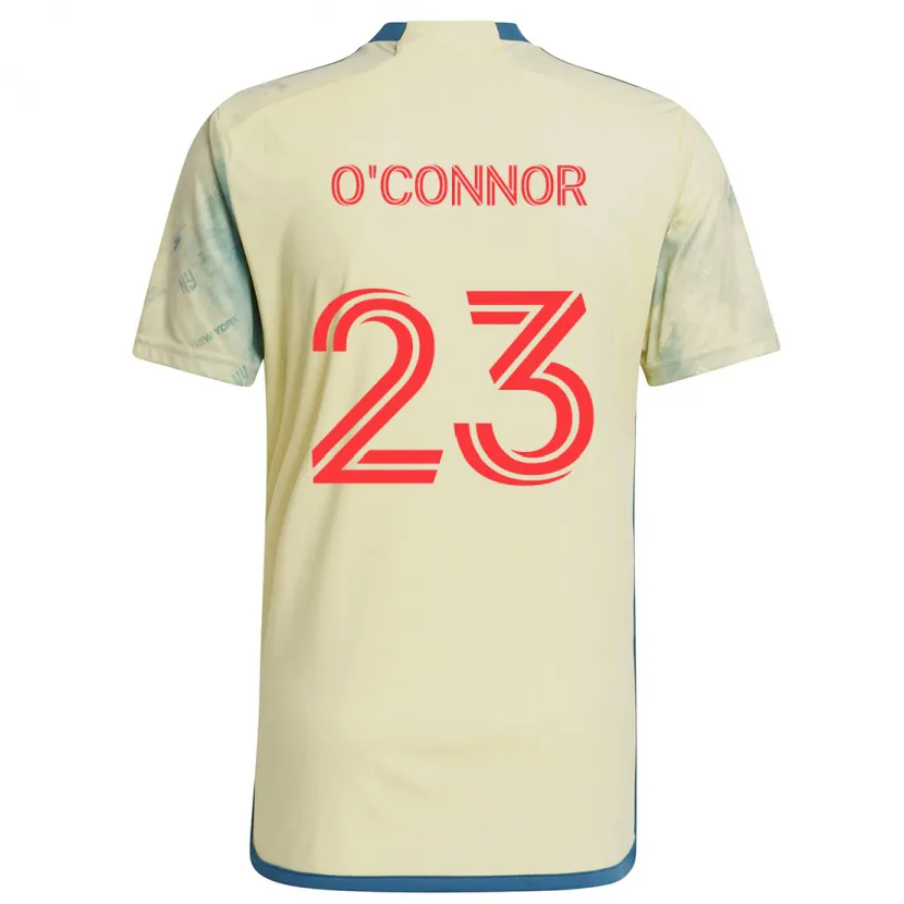 Danxen Mujer Camiseta Aidan O'connor #23 Amarillo Rojo Azul 1ª Equipación 2024/25 La Camisa