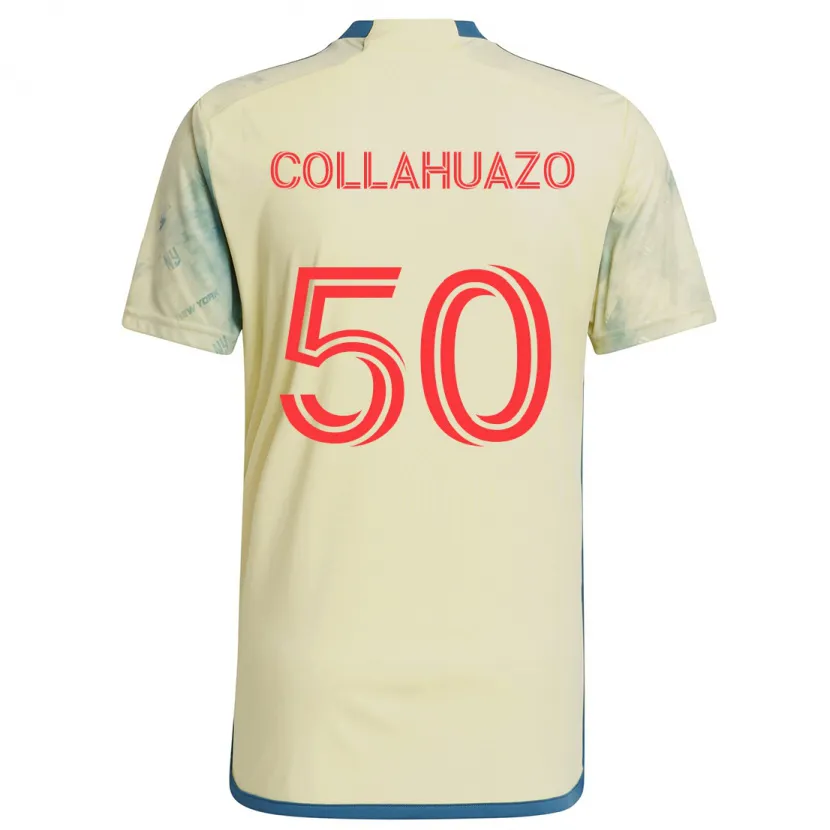 Danxen Mujer Camiseta Jair Collahuazo #50 Amarillo Rojo Azul 1ª Equipación 2024/25 La Camisa