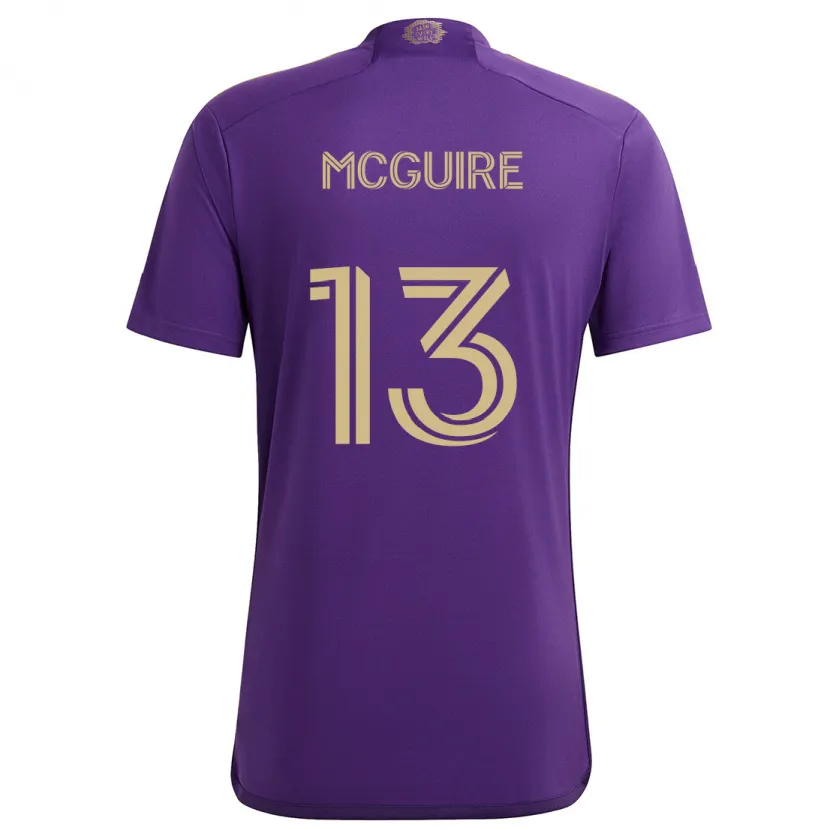 Danxen Mujer Camiseta Duncan Mcguire #13 Púrpura Amarillo 1ª Equipación 2024/25 La Camisa