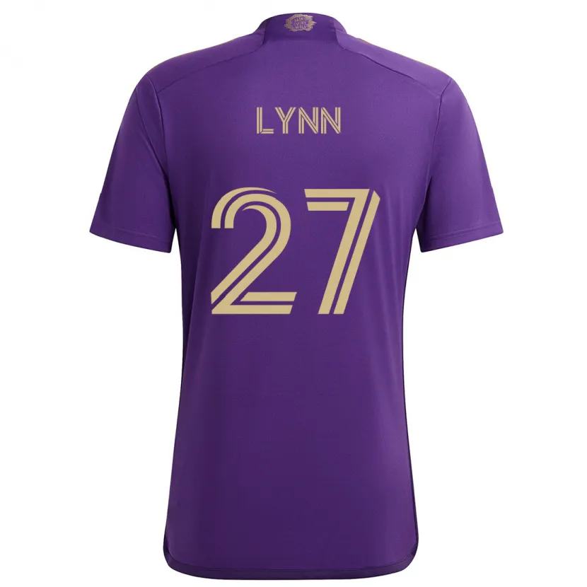 Danxen Mujer Camiseta Jack Lynn #27 Púrpura Amarillo 1ª Equipación 2024/25 La Camisa