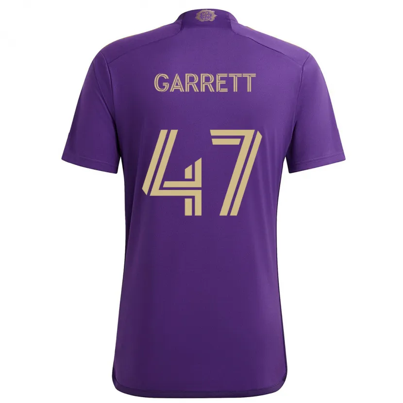 Danxen Mujer Camiseta Ian Garrett #47 Púrpura Amarillo 1ª Equipación 2024/25 La Camisa