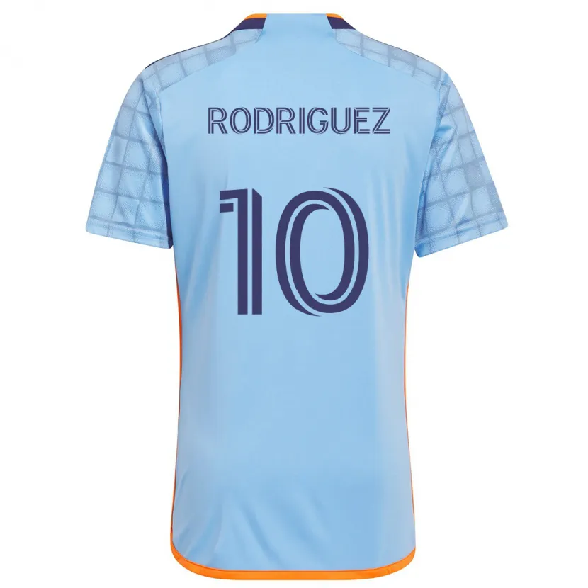 Danxen Mujer Camiseta Santiago Rodríguez #10 Azul Naranja 1ª Equipación 2024/25 La Camisa