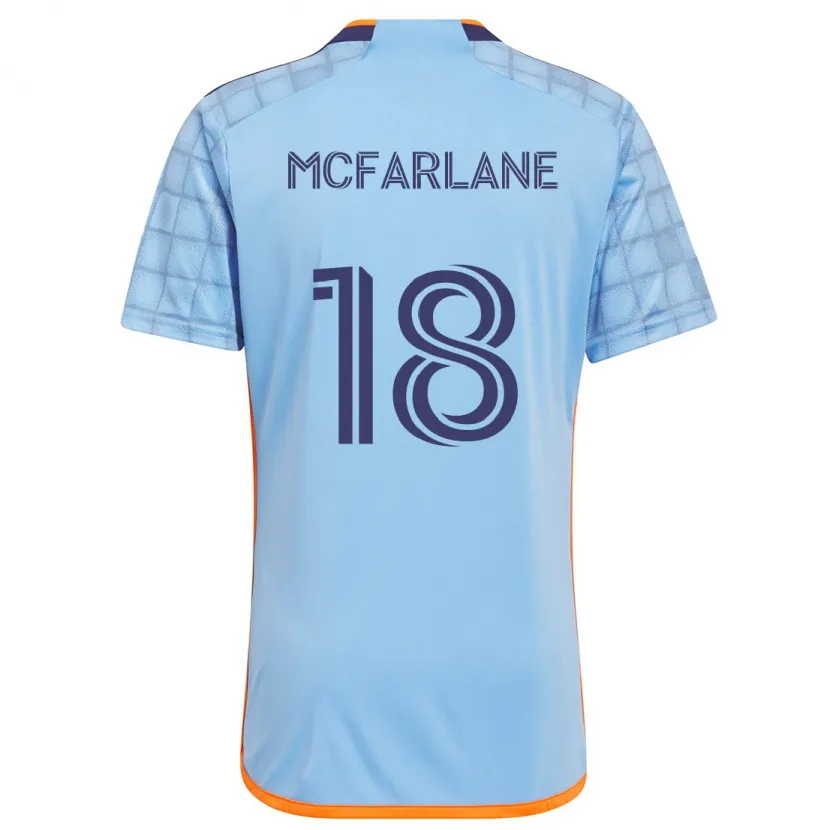 Danxen Mujer Camiseta Christian Mcfarlane #18 Azul Naranja 1ª Equipación 2024/25 La Camisa