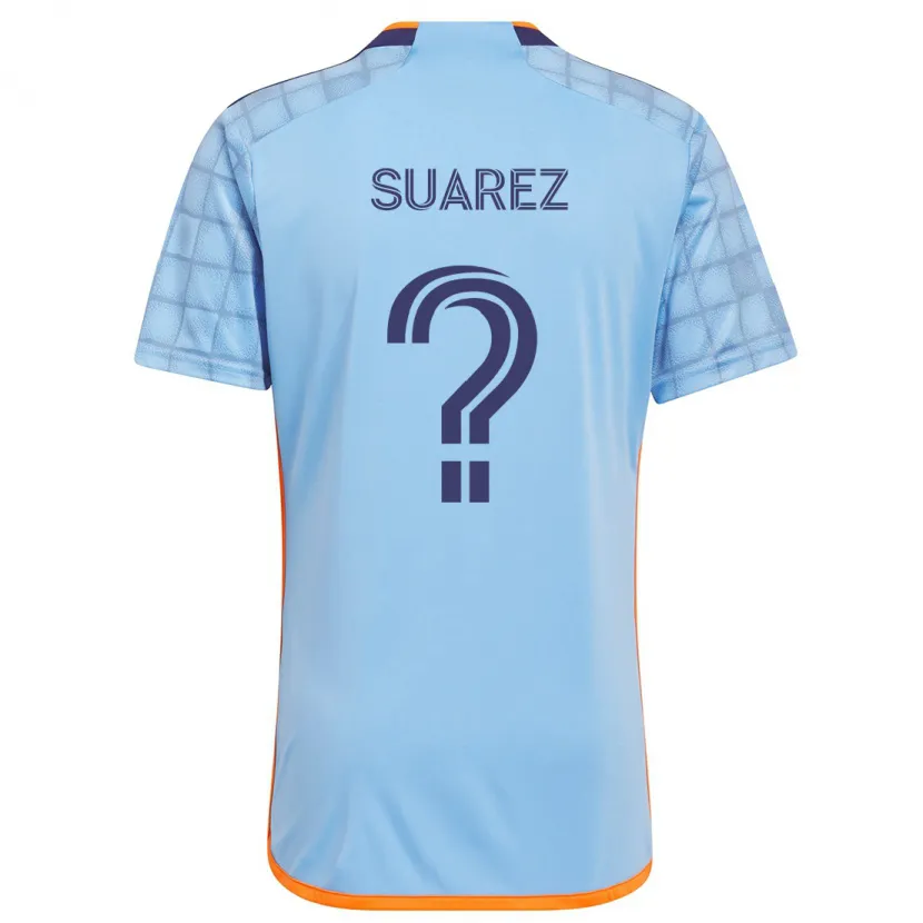 Danxen Mujer Camiseta Anthony Suarez #0 Azul Naranja 1ª Equipación 2024/25 La Camisa