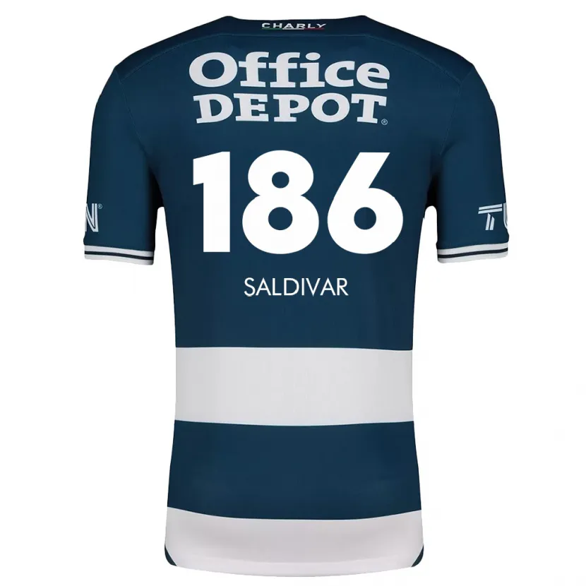 Danxen Mujer Camiseta José Saldívar #186 Azul Blanco 1ª Equipación 2024/25 La Camisa