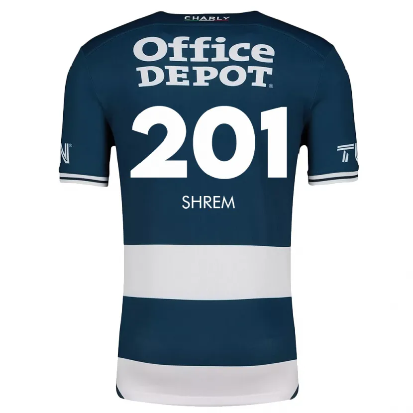 Danxen Mujer Camiseta David Shrem #201 Azul Blanco 1ª Equipación 2024/25 La Camisa