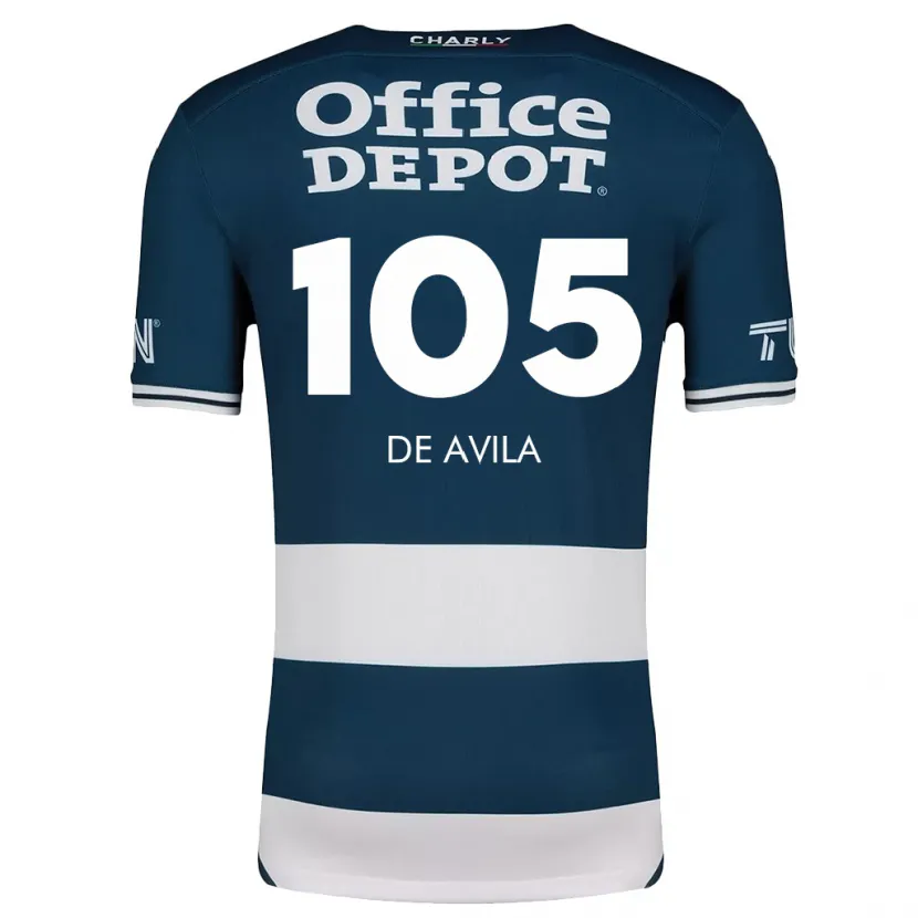 Danxen Mujer Camiseta José De Ávila #105 Azul Blanco 1ª Equipación 2024/25 La Camisa