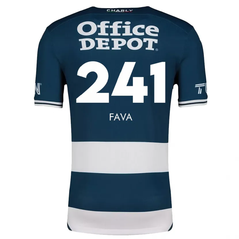 Danxen Mujer Camiseta Marco Fava #241 Azul Blanco 1ª Equipación 2024/25 La Camisa