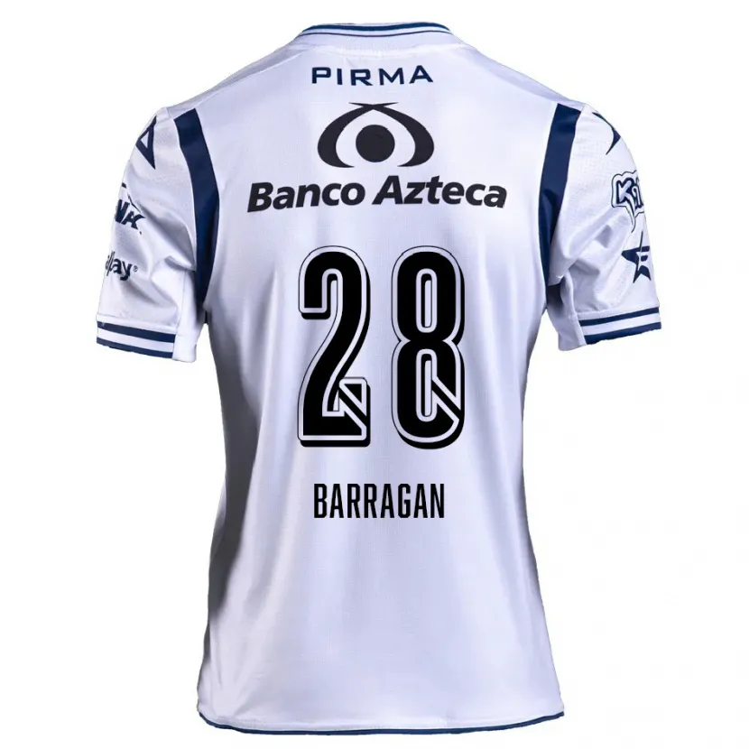 Danxen Mujer Camiseta Martín Barragán #28 Blanco Azul Marino 1ª Equipación 2024/25 La Camisa