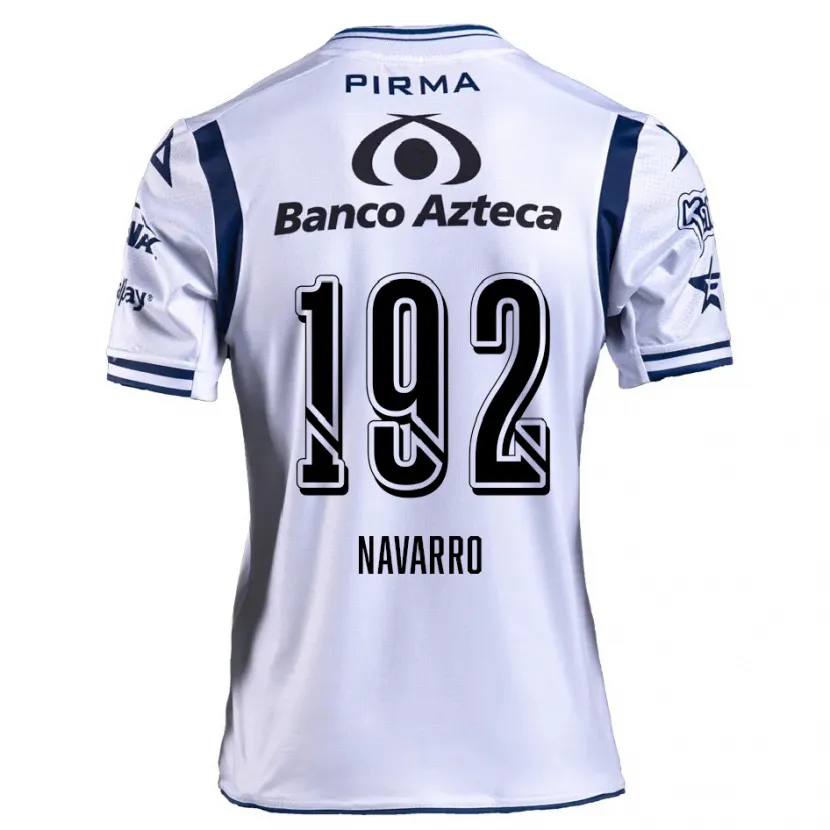 Danxen Mujer Camiseta Eduardo Navarro #192 Blanco Azul Marino 1ª Equipación 2024/25 La Camisa