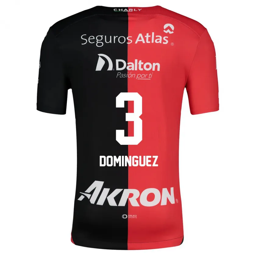 Danxen Mujer Camiseta Idekel Domínguez #3 Negro Rojo 1ª Equipación 2024/25 La Camisa