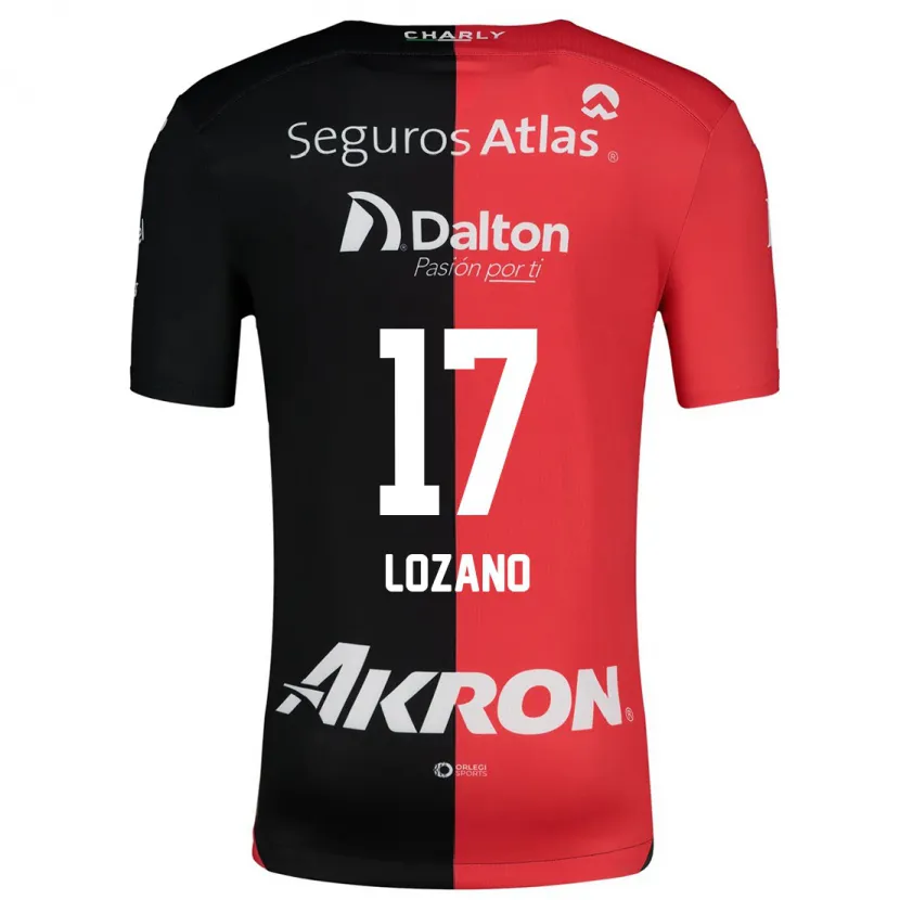 Danxen Mujer Camiseta José Lozano #17 Negro Rojo 1ª Equipación 2024/25 La Camisa