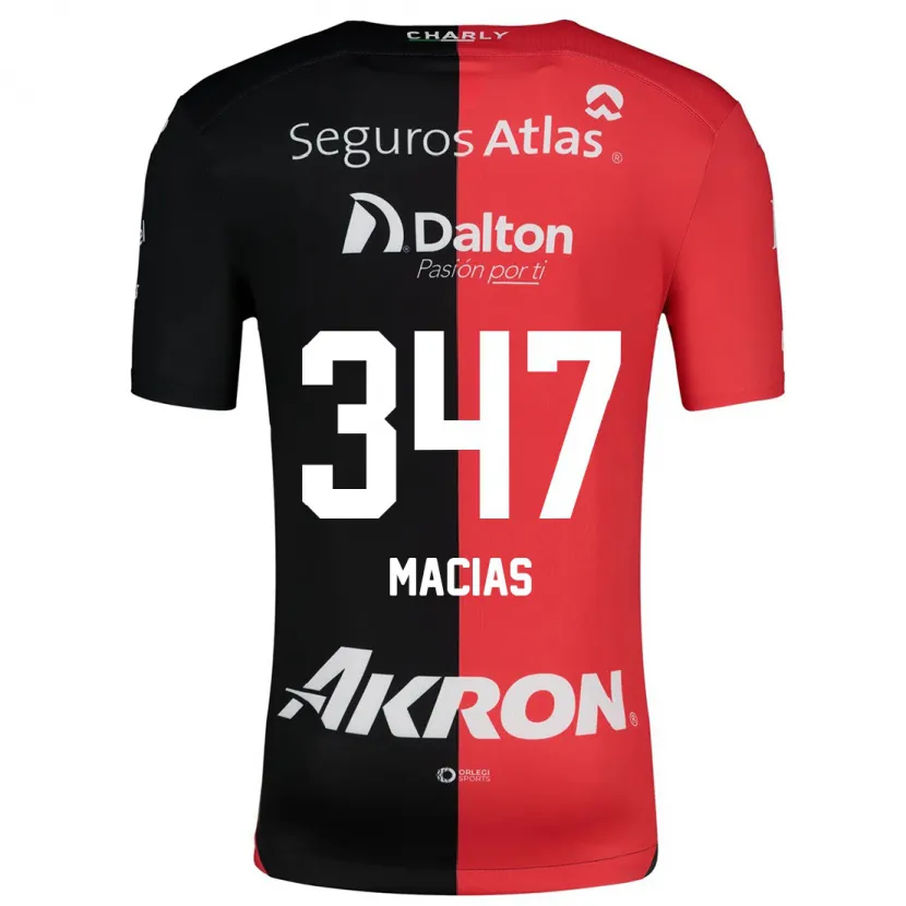 Danxen Mujer Camiseta Ángel Macías #347 Negro Rojo 1ª Equipación 2024/25 La Camisa