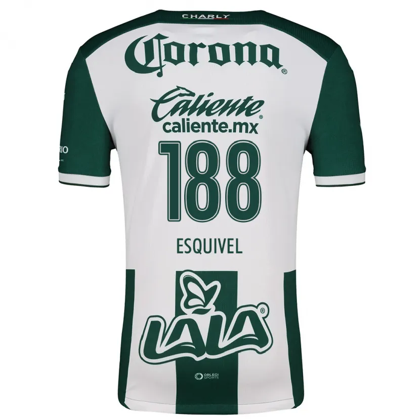 Danxen Mujer Camiseta Bruno Esquivel #188 Verde Blanco 1ª Equipación 2024/25 La Camisa