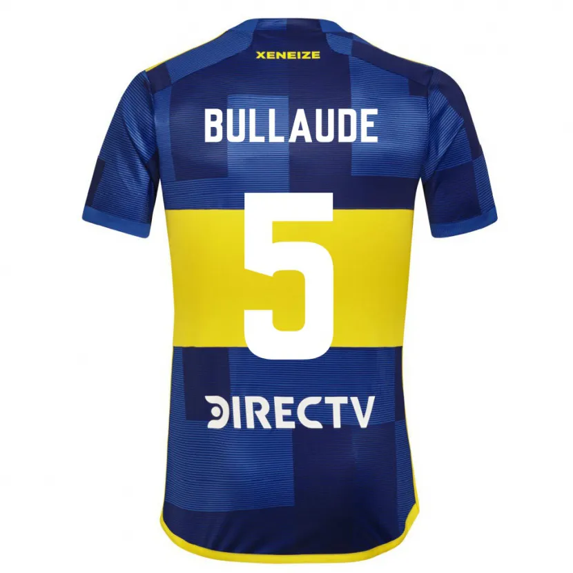 Danxen Mujer Camiseta Ezequiel Bullaude #5 Azul Amarillo 1ª Equipación 2024/25 La Camisa