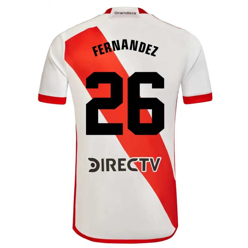 Danxen Mujer Camiseta Nacho Fernández #26 Blanco Rojo 1ª Equipación 2024/25 La Camisa