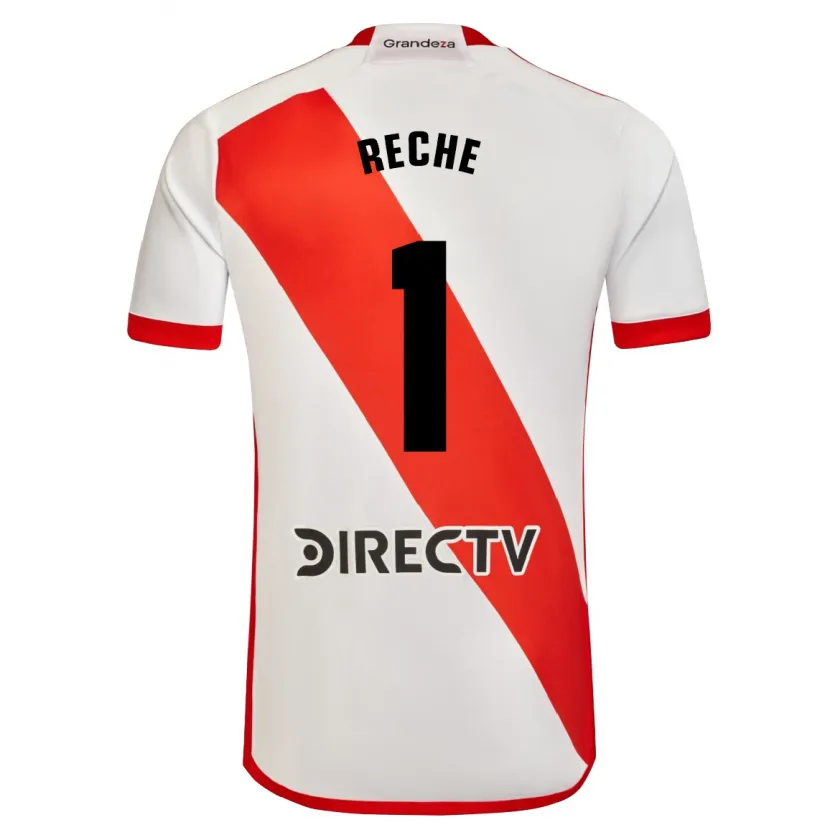 Danxen Mujer Camiseta Abril Reche #1 Blanco Rojo 1ª Equipación 2024/25 La Camisa