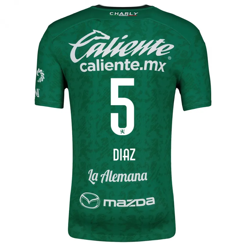 Danxen Mujer Camiseta Brenda Díaz #5 Verde Blanco 1ª Equipación 2024/25 La Camisa