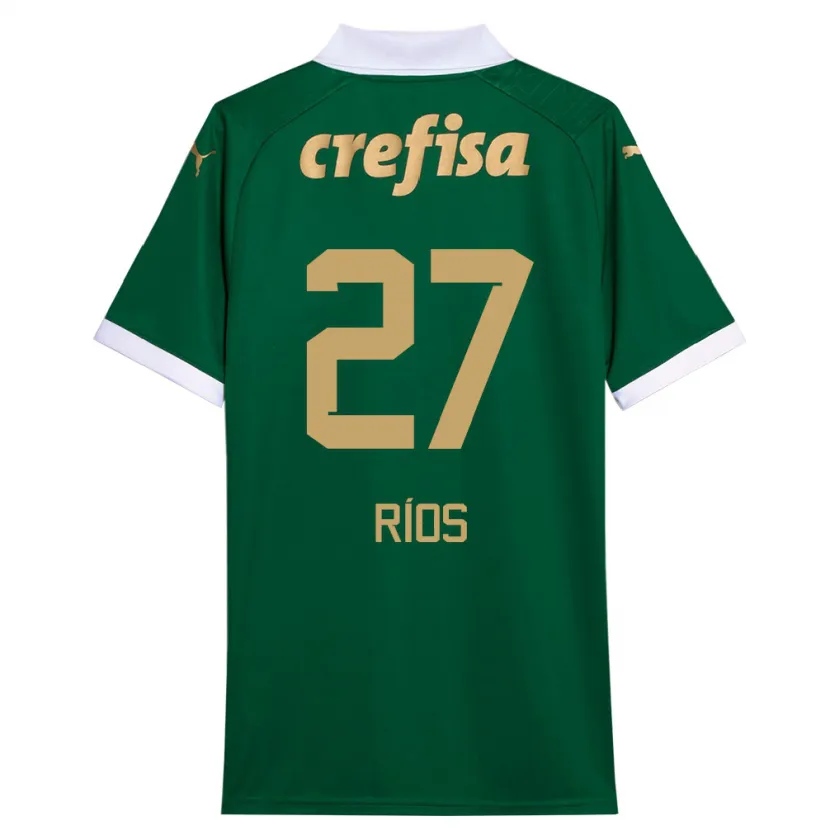 Danxen Mujer Camiseta Richard Ríos #27 Verde Blanco 1ª Equipación 2024/25 La Camisa