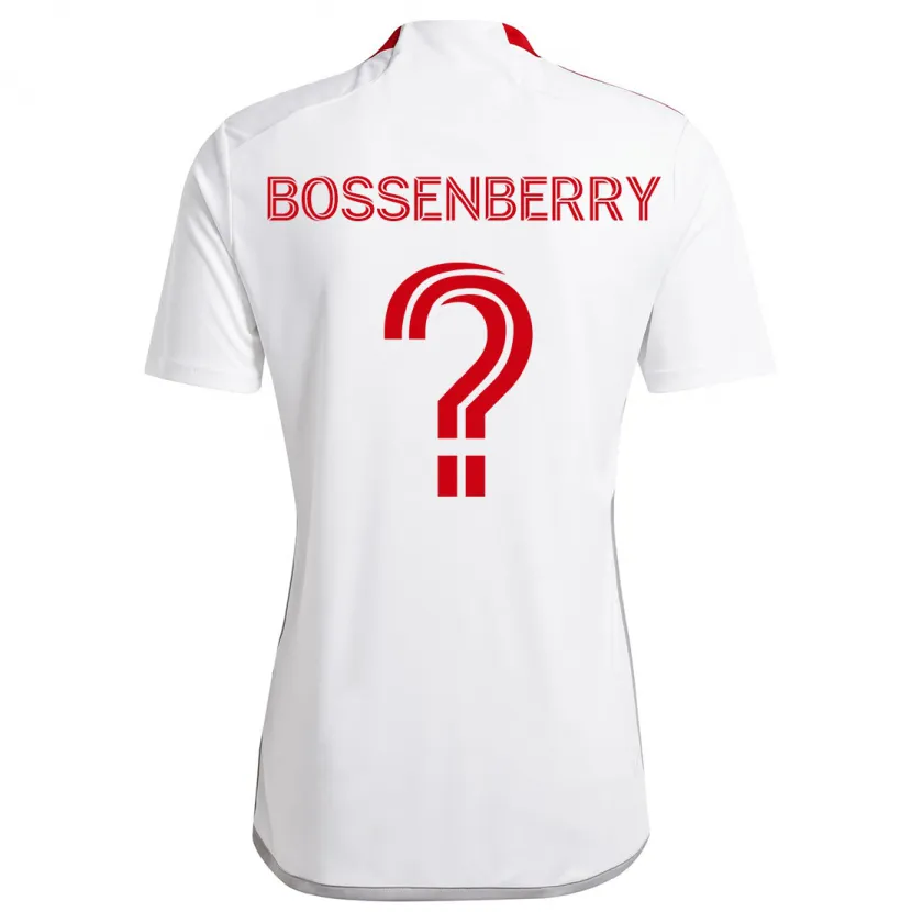 Danxen Mujer Camiseta Antone Bossenberry #0 Blanco Rojo 2ª Equipación 2024/25 La Camisa