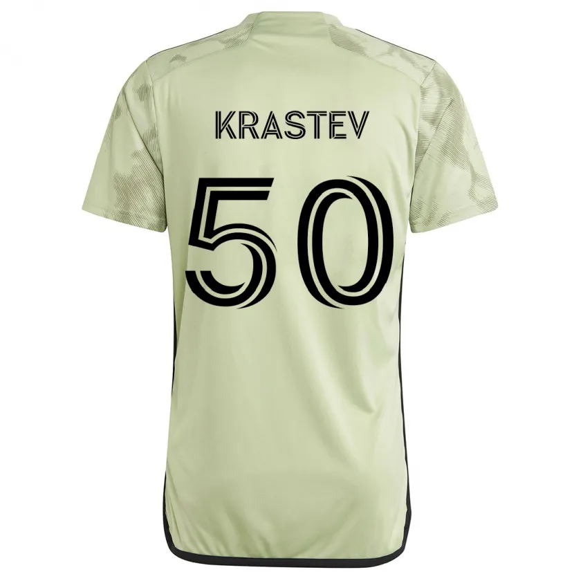 Danxen Mujer Camiseta Filip Krastev #50 Verde Claro 2ª Equipación 2024/25 La Camisa