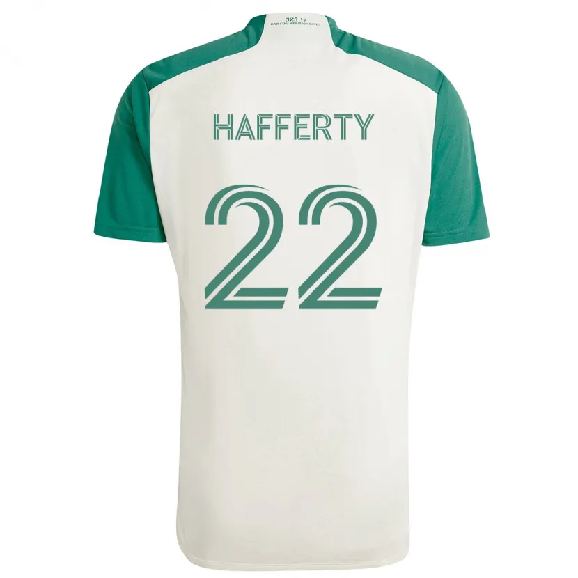 Danxen Mujer Camiseta Joe Hafferty #22 Colores Tostados Verde 2ª Equipación 2024/25 La Camisa