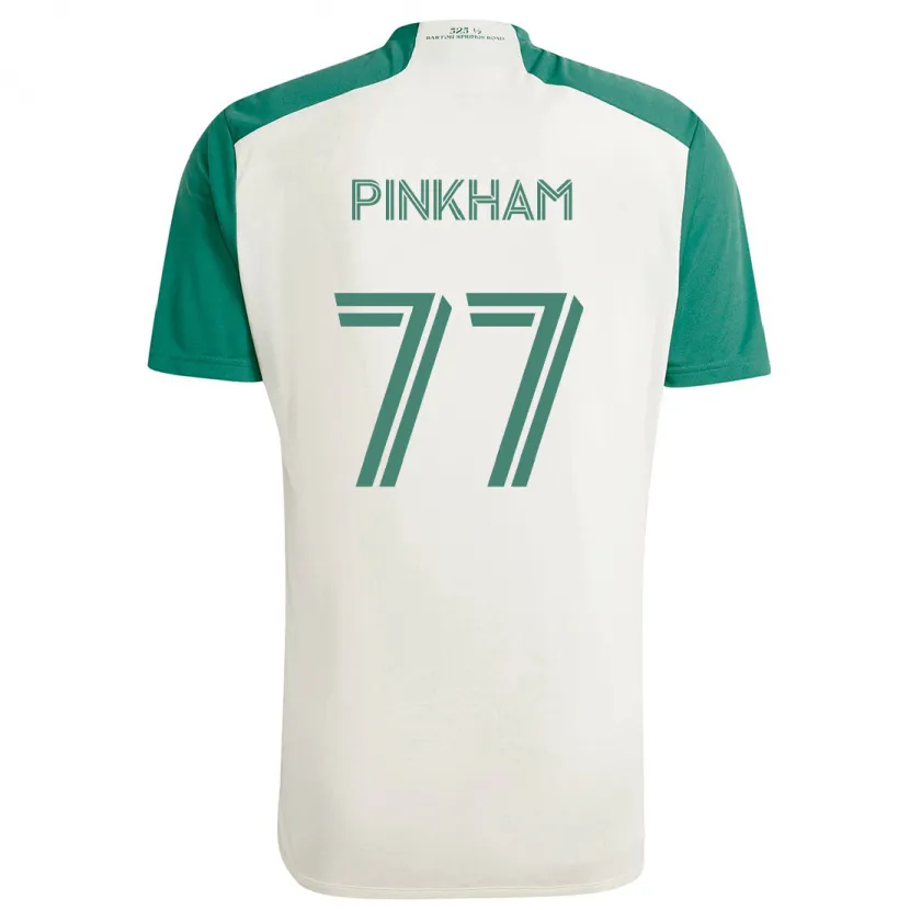 Danxen Mujer Camiseta Chris Pinkham #77 Colores Tostados Verde 2ª Equipación 2024/25 La Camisa