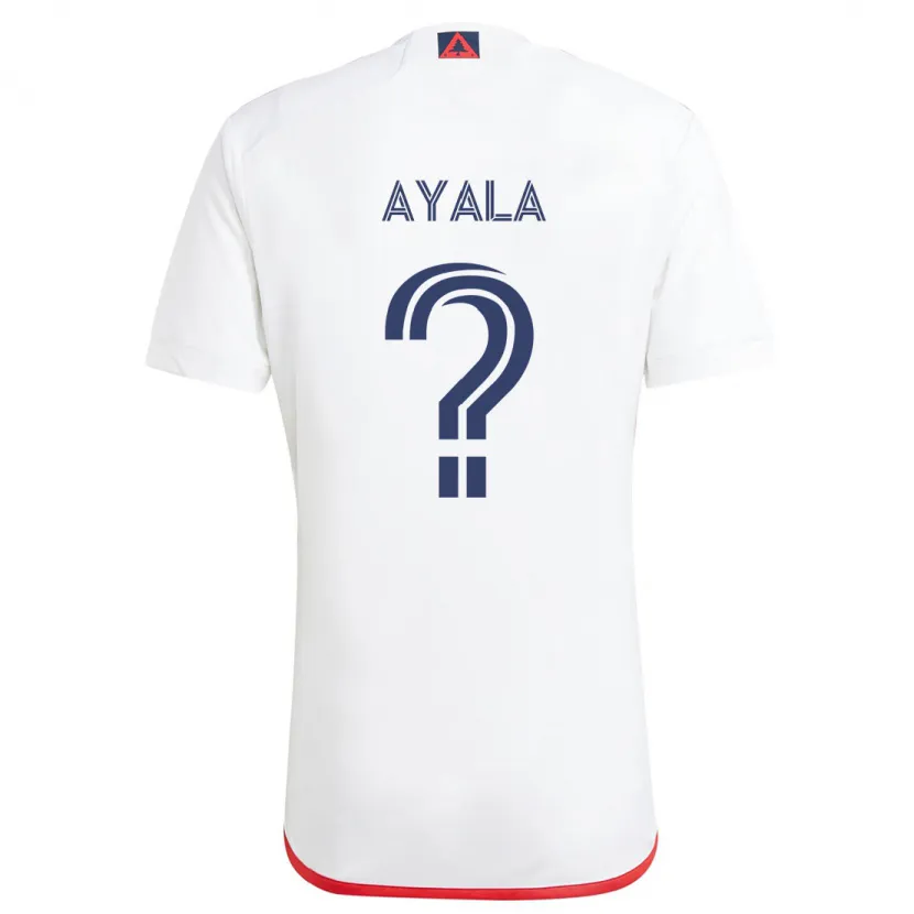 Danxen Mujer Camiseta Paolo Ayala #0 Blanco Rojo 2ª Equipación 2024/25 La Camisa