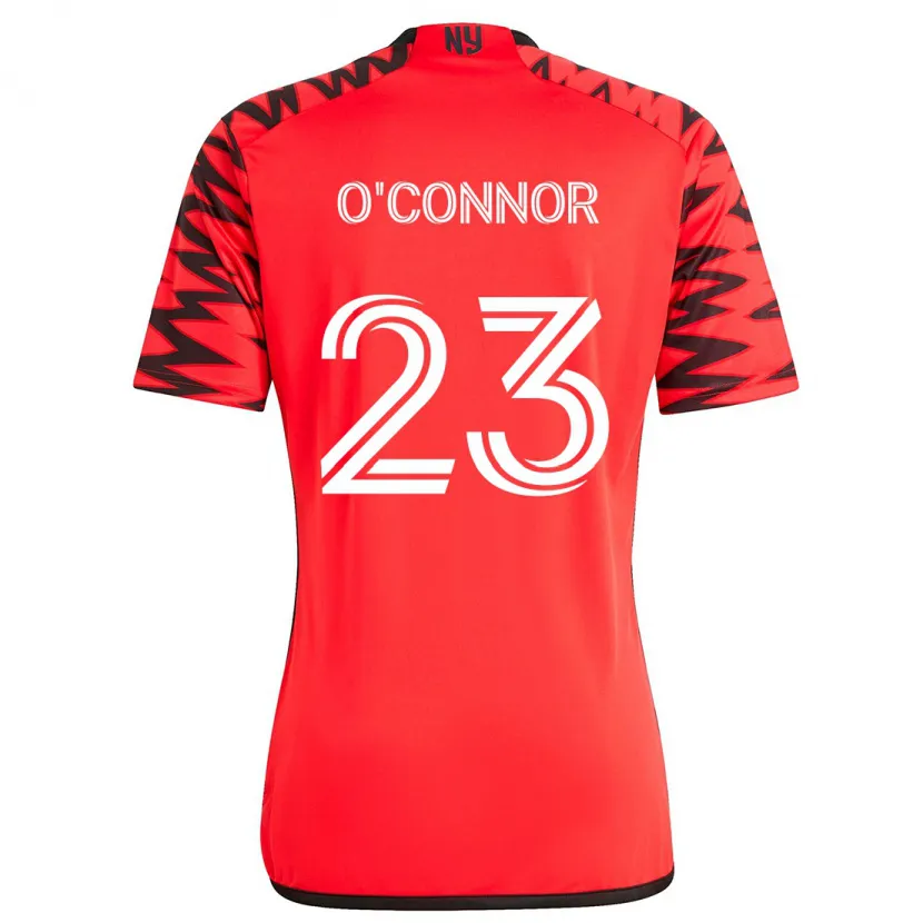 Danxen Mujer Camiseta Aidan O'connor #23 Rojo Negro Blanco 2ª Equipación 2024/25 La Camisa