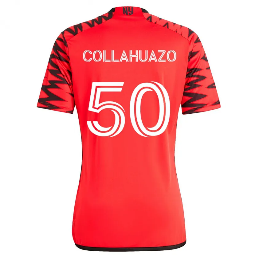 Danxen Mujer Camiseta Jair Collahuazo #50 Rojo Negro Blanco 2ª Equipación 2024/25 La Camisa