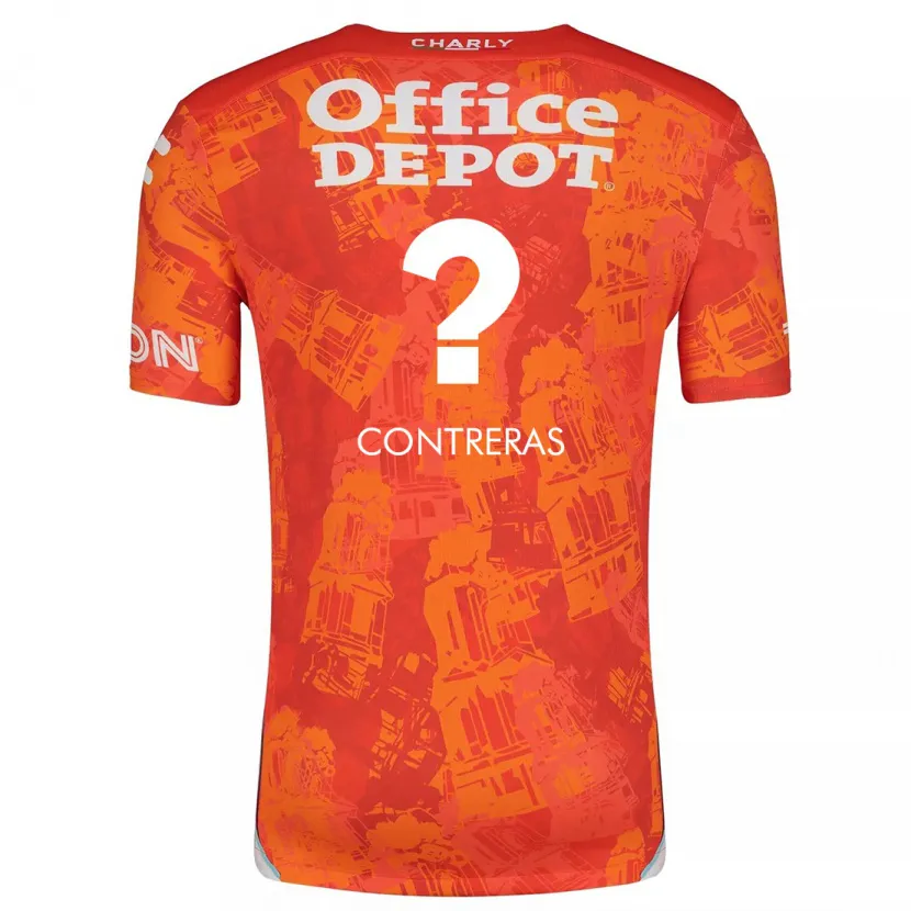 Danxen Mujer Camiseta Ari Contreras #0 Naranja Blanco 2ª Equipación 2024/25 La Camisa