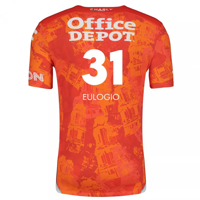 Danxen Mujer Camiseta José Eulogio #31 Naranja Blanco 2ª Equipación 2024/25 La Camisa